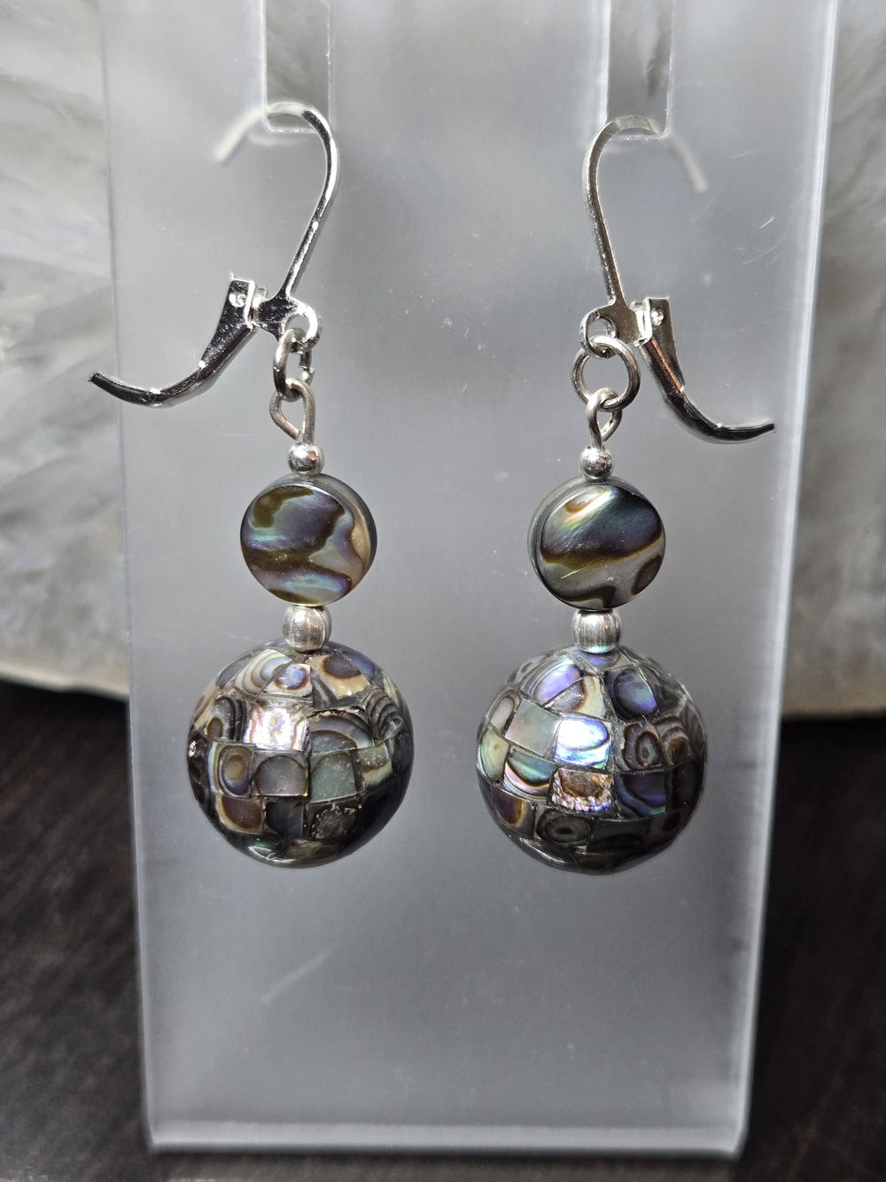 Abalone Mosaic Drop Earrings